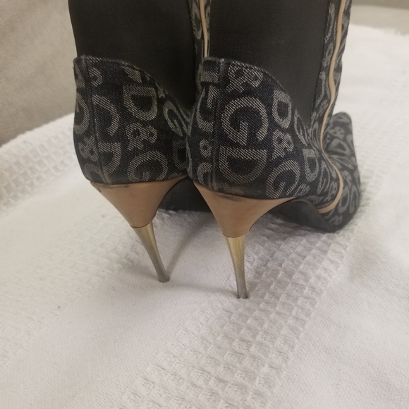 SOLD! DOLCE AND GABBANA MONOGRAM BOOTIES - Picture 3 of 5